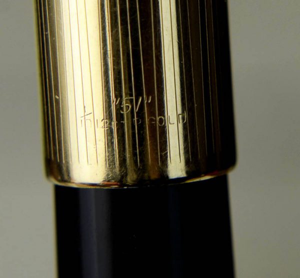 Buy Vintage parker 51 black barrel fountain pen with 14K gold F nib
