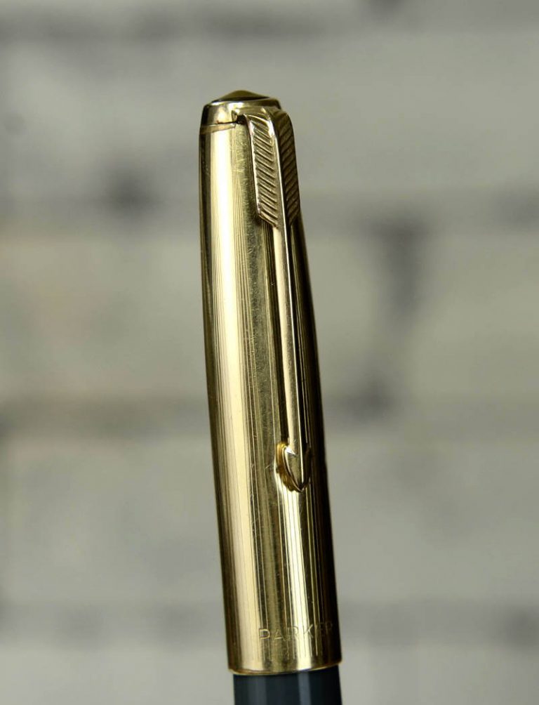 Buy Vintage parker 51 dove grey barrel fountain pen 14K gold F nib online