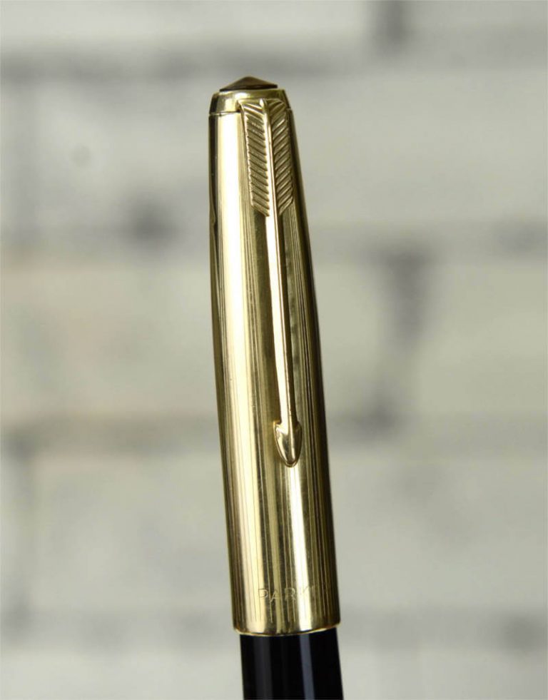 Buy Vintage parker 51 black barrel fountain pen with 14K gold F nib