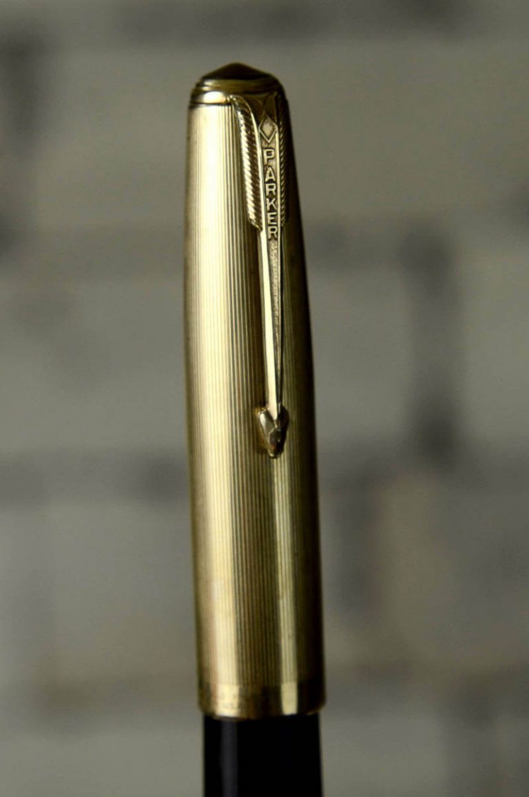 Vintage parker 51 vacumatic fountain pen with 14 Karat solid gold F nib ...