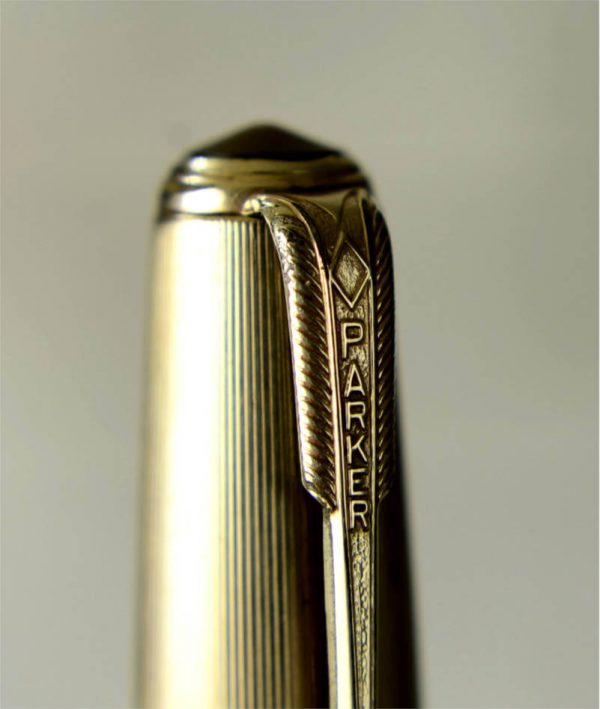 Vintage parker 51 vacumatic fountain pen with 14 Karat solid gold F nib ...