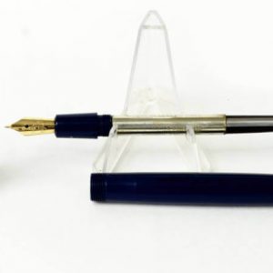 vintage-parker-duofold-junior-navy-fountain-pen-14K-solid-gold-Fine-nib-England