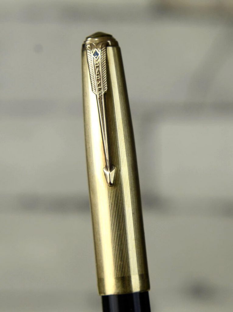 Vintage parker 51 vacumatic fountain pen with 14 Karat solid gold M nib ...