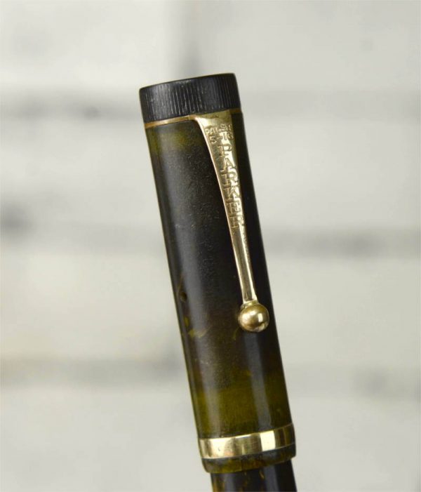 Buy parker duofold lucky curve fountain pen 14K sold gold B nib online