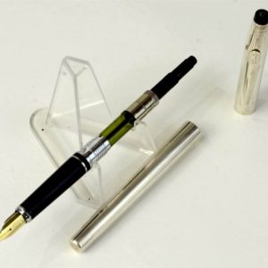 cross-century-925-sterling-silver-fountain-pen-14K-solid-gold-Fine-nib-USA