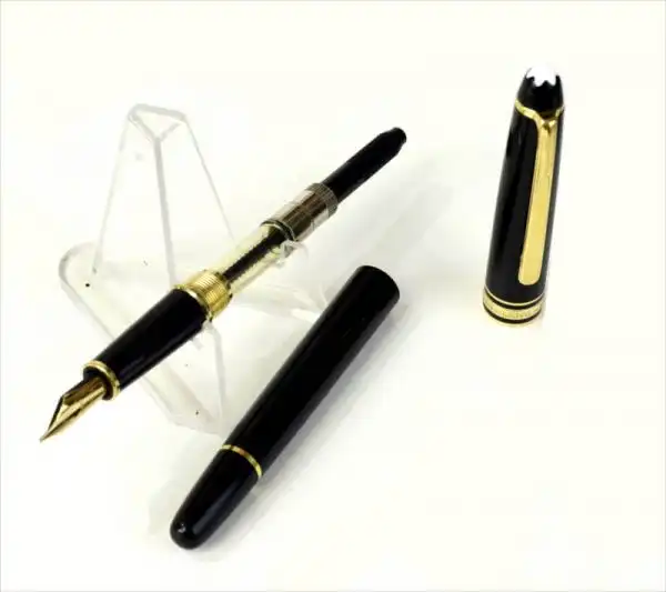 Montblanc Meisterstück 144  fountain pen 14K gold dualtone M nib - Mint - Image 2