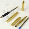 Parker 75 gold plated tiffany grid fountain pen and ballpoint set with 14K M nib - Clean - Image 2