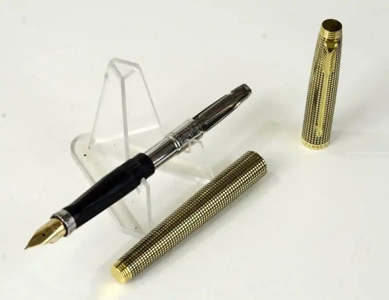 筆記具 PARKER 75 14K GOLD FILLED Parker 75 14k Gold Filled fountain Pen 14k Gold Fine Point