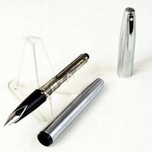 vintage-sheaffer-imperial-444-fountain-pen-inlaid-steel-Fine-nib-USA