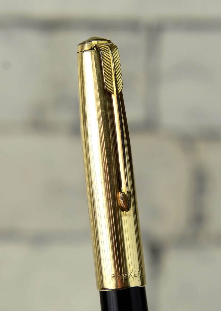 Buy Vintage parker 51 black barrel fountain pen with 14K gold F nib