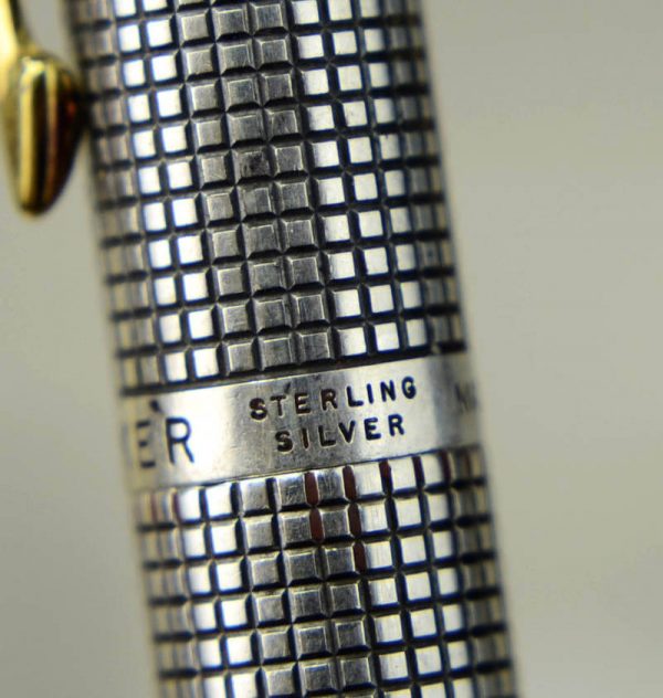 Vintage parker 75 sterling silver fountain pen with 14K gold fine nib