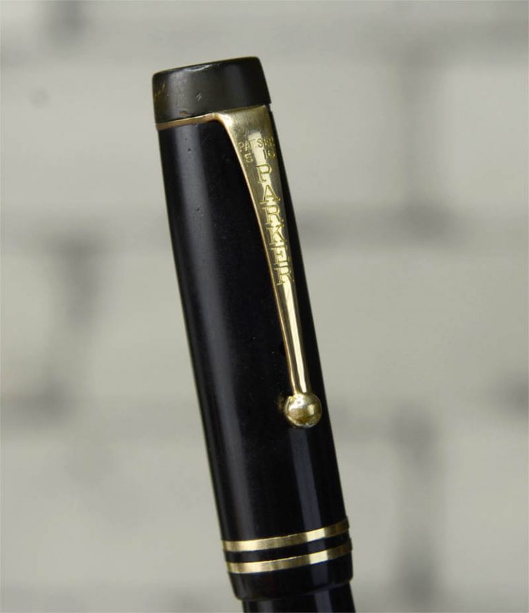 Buy parker duofold button filler fountain pen 14K sold gold F nib online
