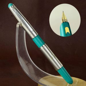 Vintage Pilot telescopic Long short fountain pen – 14K solid gold F nib – Used