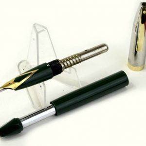 vintage-sheaffer-PFM-IV-green-barrel-fountain-pen-14K-solid-gold-Medium-nib-Canada