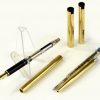 Vintage sheaffer TRZ 70 slim fountain and ballpoint pen  23K gold plated M nib - Clean - Image 2