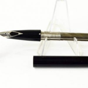 vintage-sheaffer-imperial-440-black-barrel-fountain-pen-inlaid-Fine-nib-USA