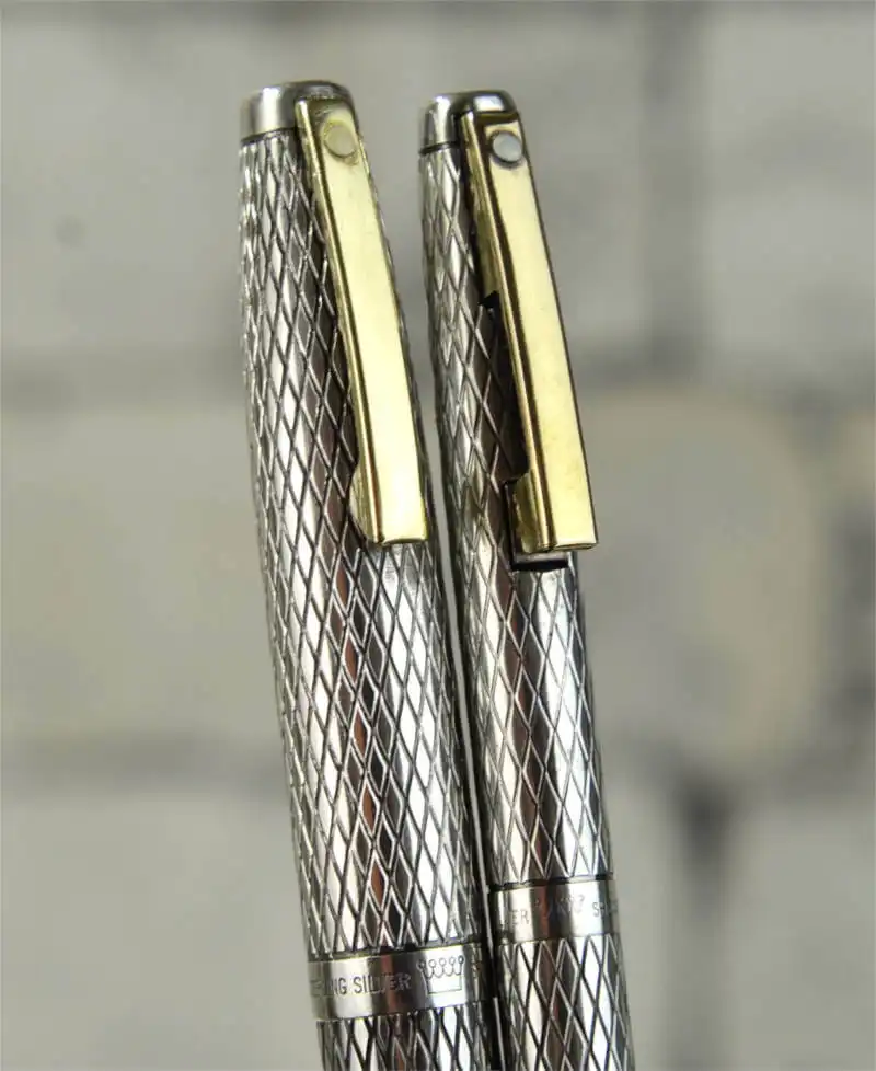 Buy sheaffer imperial sterling silver fountain pen set with 14K