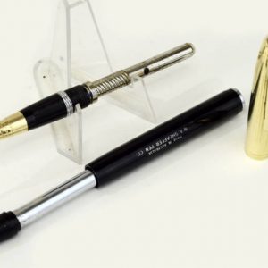vintage-sheaffer-snorkel-crest-fountain-pen-14K-solid-gold-twotone-Medium-nib-USA