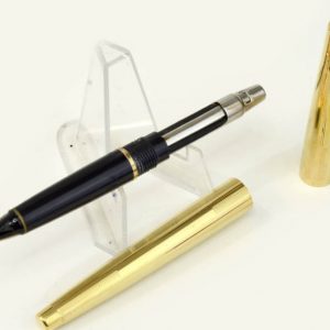 vintage-sheaffer-stylist-404c-plated-barrel-fountain-pen-14K-solid-gold-Fine-nib-USA-made