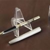 Vintage waterman silver moire fountain pen - 18K solid gold M nib - mint - Image 2