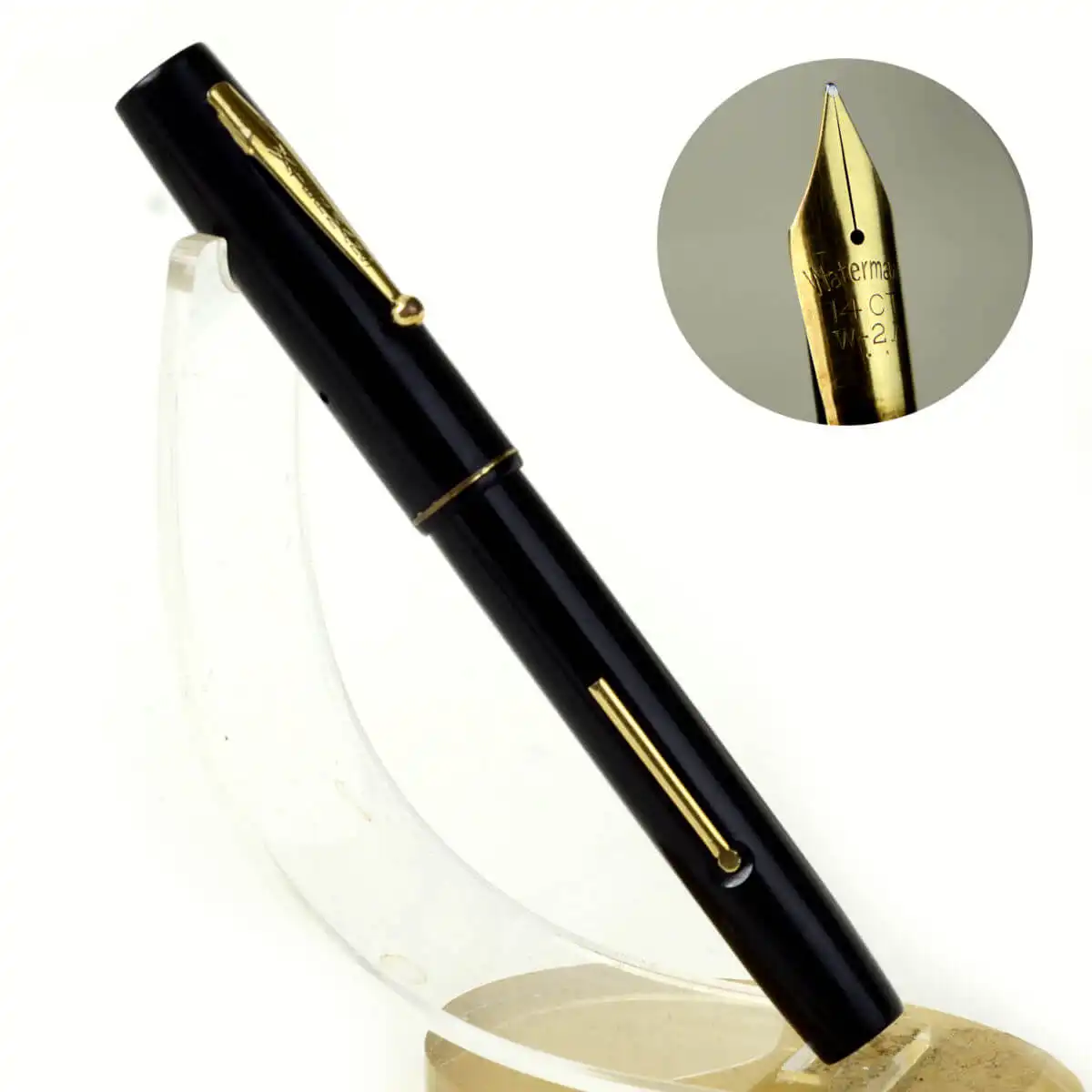 Buy Watermans ideal lever filler fountain pen 14CT gold M flex nib