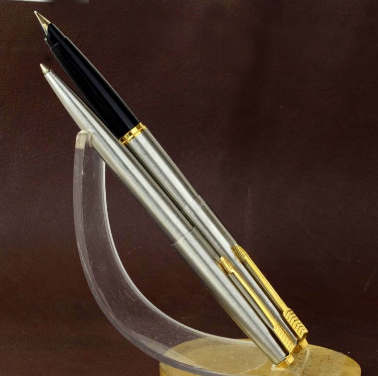 Buy Online Parker 45 Flighter Set Fountain Pen And Ballpoint 14K Gold F Nib