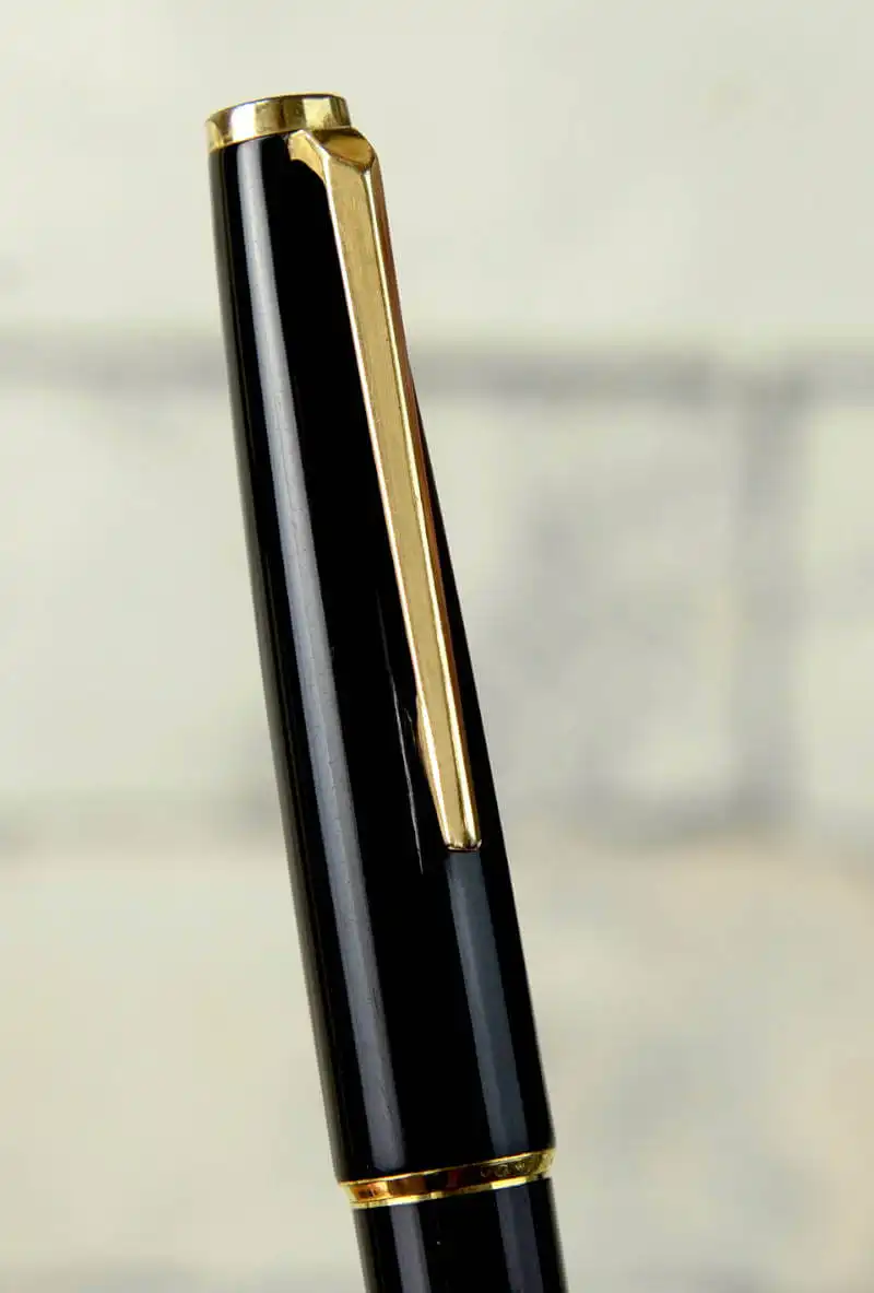 Buy onlline Montblanc 221 black fountain pen with 14K gold M point nib