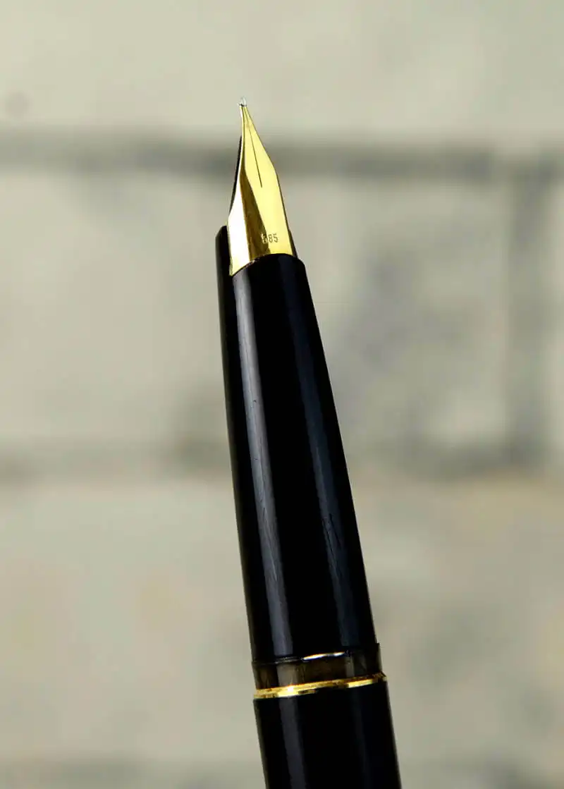 Buy onlline Montblanc 221 black fountain pen with 14K gold M point nib