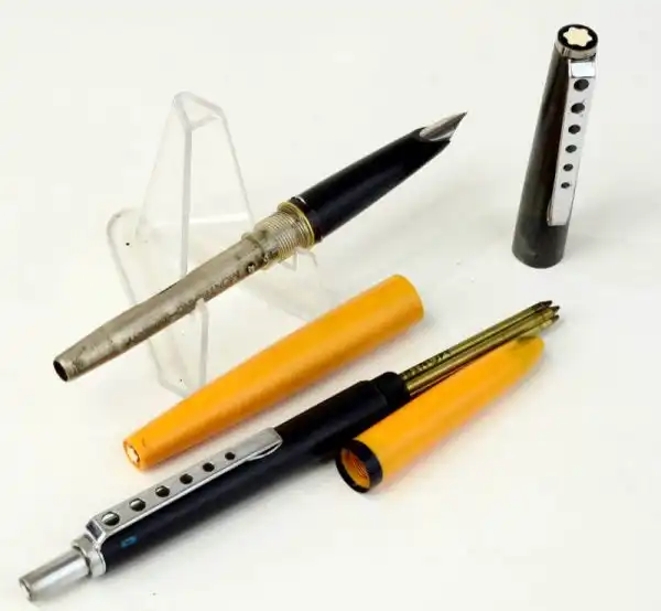 Vintage Montblanc carrera converter filler fountain pen and ballpoint - semi hooded M nib - Used - Image 2