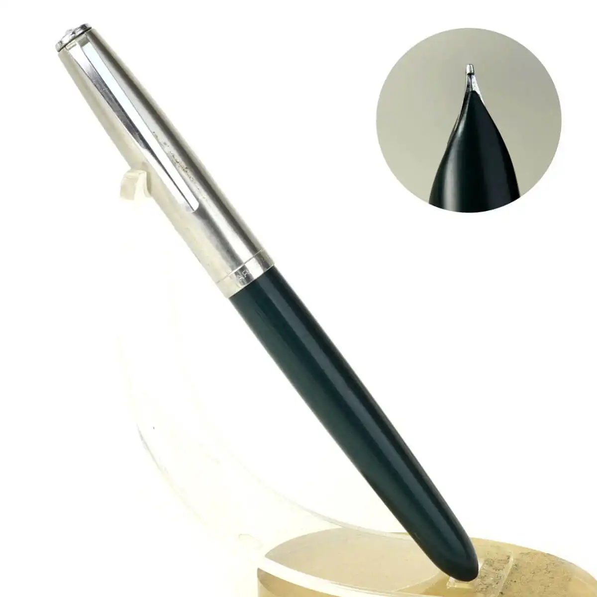 Buy vintage parker 21 green barrel fountain pen with F nib