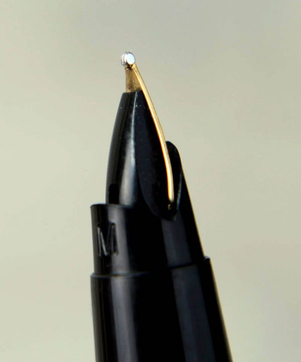 Parker 45 insignia gold filled barrel fountain pen with 14K gold medium nib