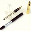 Vintage Sheaffer Imperial touchdown VIII burgundy fountain pen 14K solid gold F nib - super mint - Image 2