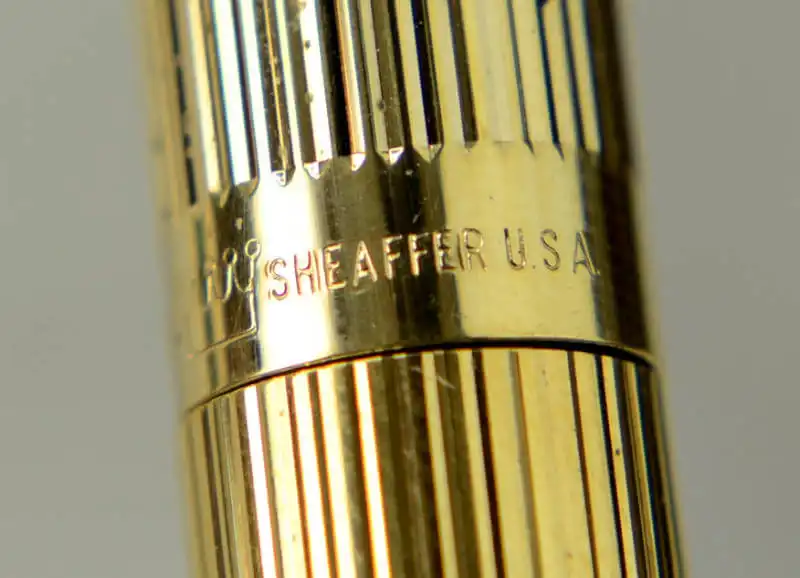buy Sheaffer Targa gold rolled set of fountain pen and ballpoint