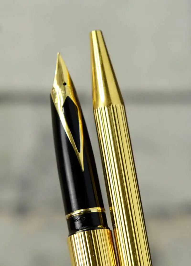 buy Sheaffer Targa gold rolled set of fountain pen and ballpoint