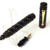 antique hand turned eyedropper fountain pen with 14C gold M nib - Rare collectible - Image 2