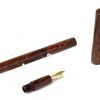 Antique  blackbird ebonite eyedropper fountain pen with 14K solid gold M nib - Clean - Image 2