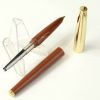 Vintage pilot 100 taupe brown fountain pen - 14K solid gold F nib - Used - Image 2