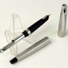 Pilot Vintage classic chrome barrel fountain pen - 14K solid gold Fine nib - Clean - Image 2