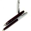 Vintage Sheaffer Imperial 440 burgundy barrel fountain pen and ballpoint set inlaid M nib - Clean - Image 2