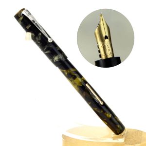 Vintage swan lever filler fountain pen with 14C gold M nib - England made