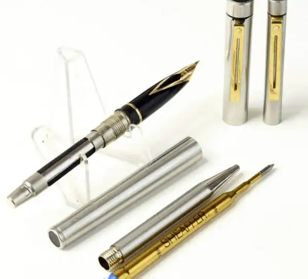 Vintage sheaffer targa 1001XG fountain pen ballpoint pen set 14K gold M nib - clean - Image 2
