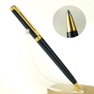 Vintage montblanc noblesse ballpoint green gold trim ballpoint pen - super mint