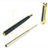 Vintage montblanc noblesse ballpoint green gold trim ballpoint pen - super mint - Image 2