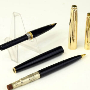 vintage-parker-61-capillary-fountain-pen-set-14K-solid-gold-F-nib