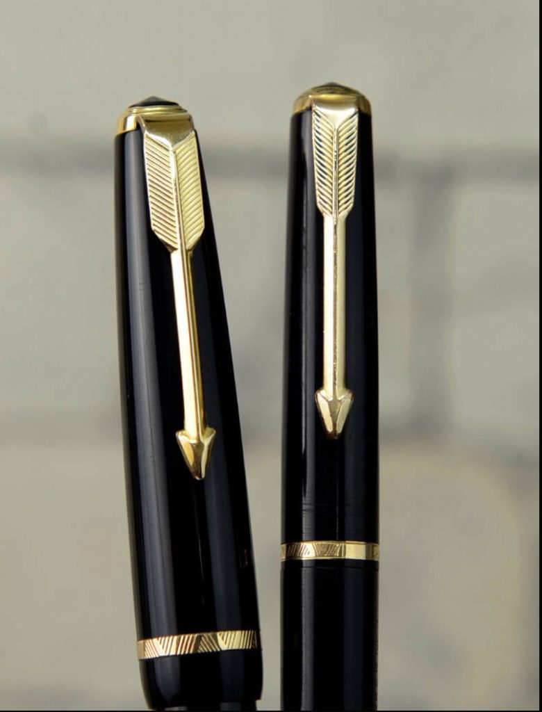 Buy Parker slimfold black fountain pen set with 14C solid gold medium nib