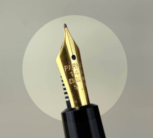 Buy Parker slimfold black fountain pen set with 14C solid gold medium nib