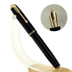 Vintage Parker vacumatic major speedline fountain pen 14K solid Gold M nib - Mint