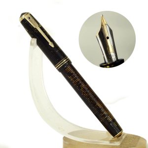 Vintage Parker vacumatic maxima speedline fountain pen 14K solid Gold M nib - Super rare