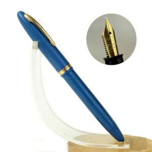 Vintage Sheaffer cadet teal touchdown fountain pen 14K gold M nib  - Clean