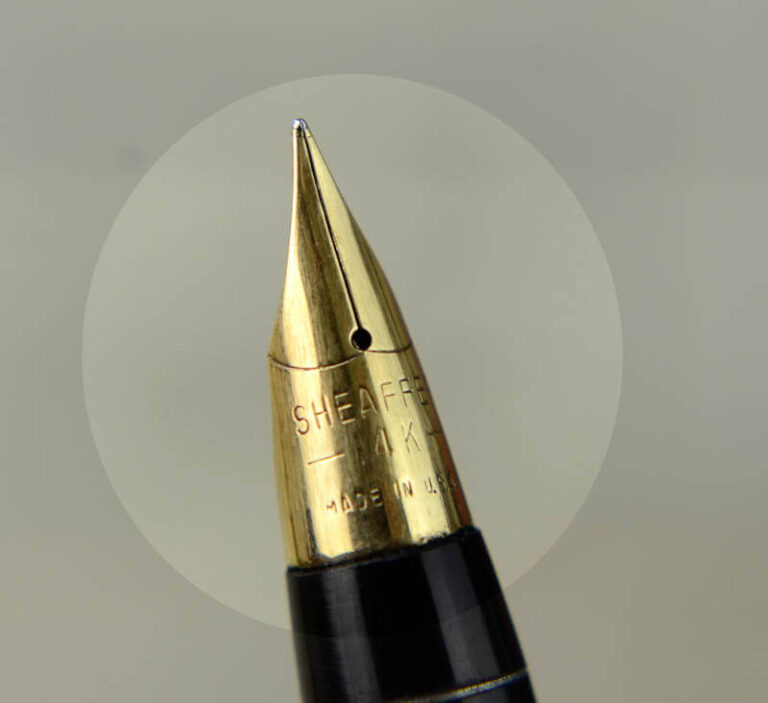 Buy lady sheaffer 642 black tulled fountain pen with 14K gold M nib online